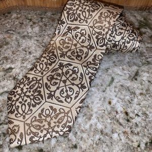 Hi - Tie 100% Silk Tan & Brown Men’s Tie